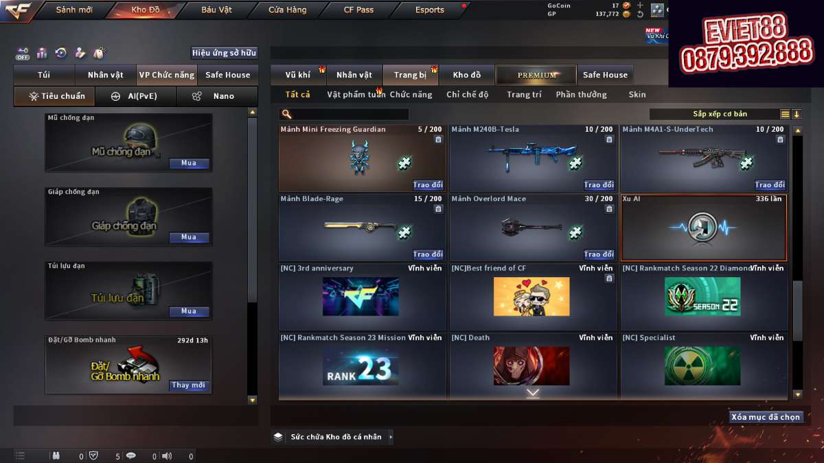 shop acc cf uy tin gia re